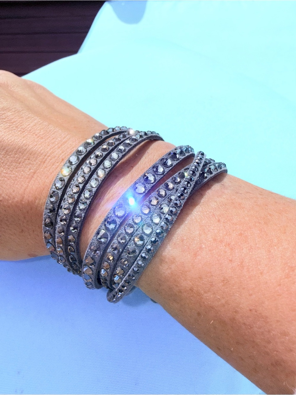 Swarovski Gray Crystal Wrap Bracelet